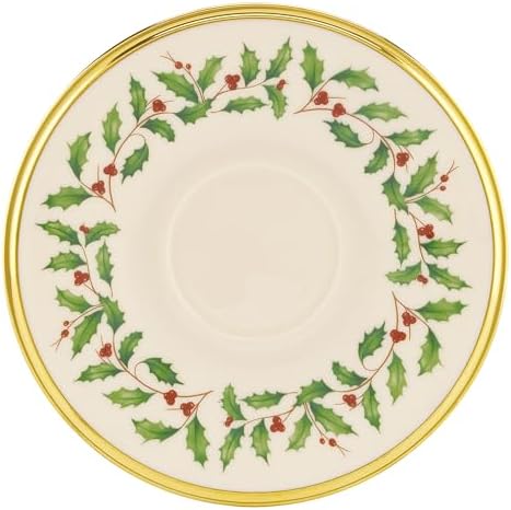 Lenox 146504040 Holiday Tea Saucer, Christmas Theme by Lenox