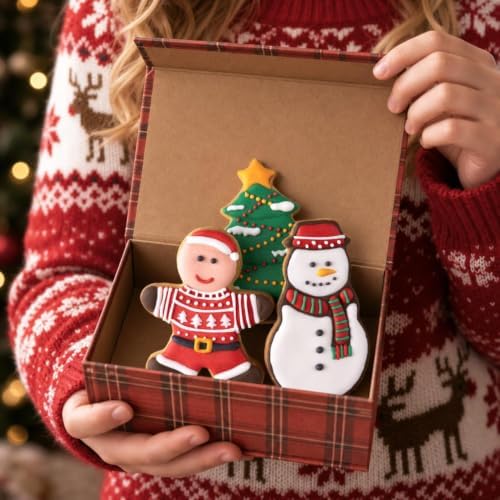 Christmas Cookie Cutters Set, HUINF 11Pcs Cookie Cutters Variety Pack - Gingerbread Men, Christmas Tree, Snowflake, House, Candy Cane, Santa Face, Reindeer and More for Christmas Winter Holiday - Image 6