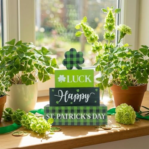 4Pcs st patricks day decorations, Wooden Table Decor for St. Patrick's Day - Image 4