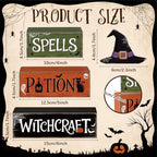 4 Pcs Hocus Pocus Decor, Vintage Halloween Decorations Indoor Table Sign - Image 3