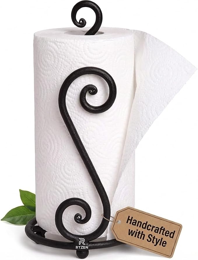 RTZEN Matte Black Paper Towel Holder Countertop by RTZEN