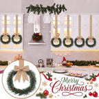 Retrowavy 12 Pcs Small Christmas Wreath, 8'', Snowy, Linen Color - Image 3