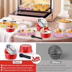 Red Mini Cake Pans with Lids, 5oz Round Mini Loaf Pan ZOXILEN, 30Pack - Image 6