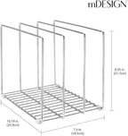 mDesign 3 Slot Tray and Pan Rack — Metal Wire Rack - Image 3