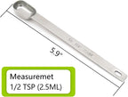 5PCS 1/2tsp Single Measuring Spoon, Stainless Steel Long Handle Individual - Image 2