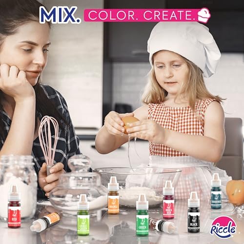 Riccle Food Coloring for Baking - 26 Bright Food Coloring Liquid Set for Cake decorations - 0.20 Fl. Oz (6 ml) / Bottle x 26 Food Dye for Icing, Christmas Cookie decorating Supplies Baking Supplies - Image 7