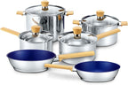 Concord 10 Piece Stainless Steel Cookware Set, includes Saucepans, Stock Pots by ConcordCookware