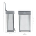 Clorox 13 Gallon Trash Can - 50L Kitchen Trash Can - Rectangular Stainless - Image 8