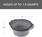 Dexas 8" Collapsible Silicone Colander in Cool Grey, Kitchen Strainer - Image 2
