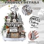 Funnymoom 17 Pcs Christmas Tiered Tray Decor Set Winter Tiered Tray Decor - Image 4