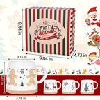 Maustic Christmas Mugs Set of 4, Holiday Coffee Mugs with Festive Christmas Themed Design, Hot Chocolate Hot Cocoa Cups, Family Gifts, 14 Oz - Image 7