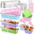 LemonRoad Mini Loaf Pan with Lids and Spoons, Macaron Colors, 12 Sets by Unknown