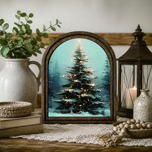 Christmas Tree Arched Decor, Winter Forest Table Sign, 5.9x7.9 - Image 7