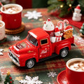 5 Inch Hot Cocoa Red Truck Christmas Decor Vintage Truck Tiered Tray Decor by Qeinwha