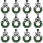 Retrowavy 12 Pcs Small Christmas Kitchen Cabinet Wreaths with Ribbon by Retrowavy