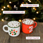 Pearhead Ho Ho Ho Christmas Camper Mug, Red Holiday Coffee Cup, 15 oz - Image 3