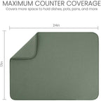 Bellemain XL Dish Mat 24" x 17" Microfiber Dish Drying Mat, Super absorbent - Image 2