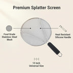 KitchenGuard Stainless Steel Splatter Guard Set of 2 - Image 6