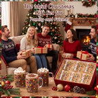 6 Pcs Christmas Glass Mugs with Handle Winter Xmas Coffee Mugs, Light - Image 4