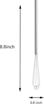 2 Pcs Mini Whisk, Stainless Steel Skinny Egg Beater Whisk - Image 2
