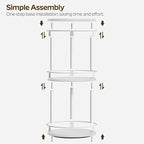 YATINEY Lazy Susan Organizer, Rotating Spice Rack, 3 Tier Spice Turntable - Image 8