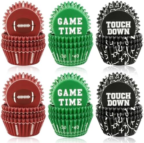 SANNIX 450pcs Football Cupcake Liners Baking Cups Rugby Cupcake Wrappers by SANNIX