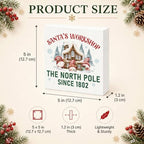 Santa Workshop Sign, Christmas Decoration, Funny Christmas Wooden Box Sign, Farmhouse Home Decoration, Santa Gnome Signs, Holiday Decor, Front Door Signs - Image 3