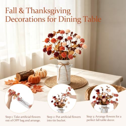 Fall Thanksgiving Table Decorations, Farmhouse Centerpieces for Tables - Image 6