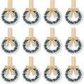 Retrowavy 12 Pcs Small Christmas Kitchen Cabinet Wreaths with Ribbon by Retrowavy