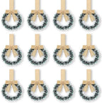 Retrowavy 12 Pcs Small Christmas Kitchen Cabinet Wreaths with Ribbon by Retrowavy