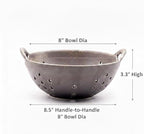 8" Ceramic Berry Colander with Handles, Reactive Glaze Fruit Washing Bowl - Image 7
