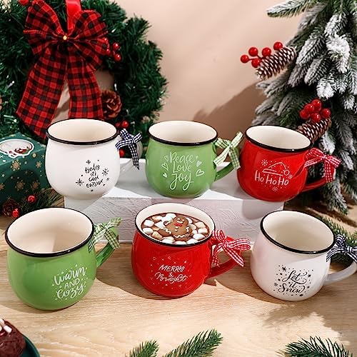 Sawysine 6 Set Christmas Coffee Mugs, Holiday Gift - Image 5