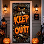 Halloween Door Decorations - Halloween Keep Out Door Cover by OHOME
