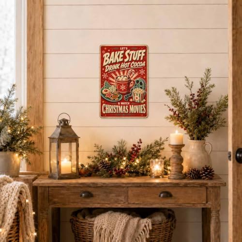 Christmas Movie Sign, Hot Cocoa Decor, Retro Holiday Wall Art - Image 7
