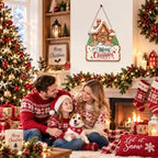 Christmas Decorations Gingerbread House Hanging Wooden Front Door Sign - Image 5
