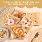 Cookie Bags Individual Heat Sealable Small Brown Paper Bags with Window - Image 4