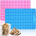 HKNMTT Mini Paw & Bone Silicone Candy Molds, Chocolate Mold Gummy Making Set Shaped Baking Tray, Non-Stick Food Grade for Gifts Cookies Dog Treats by HKNMTT