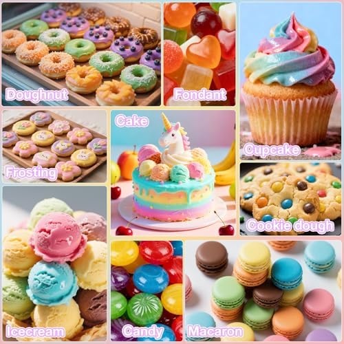 Food Coloring Liquid 25mlx10 Colors for Baking,Cherrysea Food Grade Cake Food Coloring Set for Halloween, Fondant, Cookies, Icing, Easter Egg Dessert Decorating Making DIY Supplies Kit - Image 2