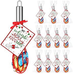 Nuogo 12 Sets Christmas Whisk Gift Set with Cards, 8 Inch Stainless Steel by Nuogo