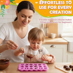 HKNMTT Flower Candy Molds Silicone, Small 9 Shapes Bite Size Chocolate Gummy Jello Gelatin Spring Cute Bow Rose Leaf Dessert Wax Melt Ice Cube Moulds Food Grade Treats Making Oven Safe Kids DIY Set - Image 6