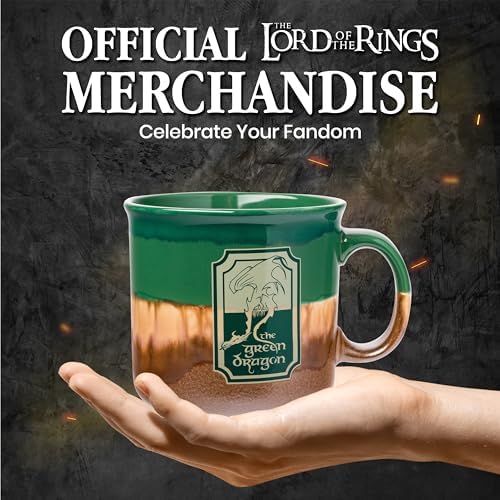 Silver Buffalo Lord of the Rings Green, Reactive Glaze Camper Mug, 20oz - Image 4
