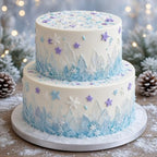 Snowflake Sprinkles Blue & White & Purple Christmas Sprinkles Mixed size snowflake Stars Jimmies CakeCookie Decorating Perfect for Wedding Party Valentine Halloween Christmas Supplies 4.58OZ - Image 3