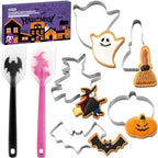 Halloween Cookie Cutters Set, 7pcs Metal Cookie Cutter Shapes & 11"Spatulas by CUISITOOL