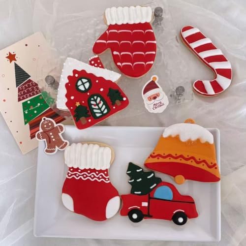 MrCookie Large Christmas Cookie Cutters Set,6 Festive Shapes with 2 Sizes - Image 5