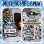 4 Pcs Christmas Table Decorations, Blue Christmas Decor Indoor - Image 7