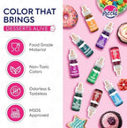 Riccle Food Coloring for Baking - 26 Bright Food Coloring Liquid Set for Cake decorations - 0.20 Fl. Oz (6 ml) / Bottle x 26 Food Dye for Icing, Christmas Cookie decorating Supplies Baking Supplies - Image 2