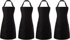 Tosewever 4 Pack Adjustable Bib Apron Waterdrop Resistant Apron by Tosewever