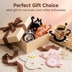 Coasters Gifts for Cat Lovers 5PCS Cat Coaster Woven Creative Cat Coaster - Image 5