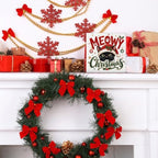 Black Cat Christmas Decor, Meowy Christmas Wooden Sign, Happy Holiday Decor - Image 6
