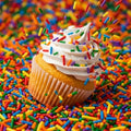 Manvscakes Sprinkles- Edible Cake and Cupcake Sprinkles with Assorted Shapes and Sizes for Parties, Metallic Sprinkle Mix for Cookies, Ice Cream, Cake and Cupcake Decorating, 4 oz (Rainbow multi) by Manvscakes